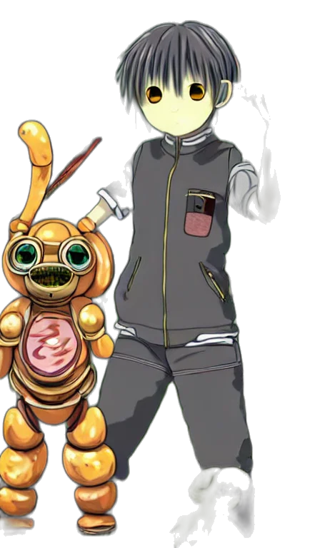 staff, jacket, robot, concept art transparent PNG cut-out