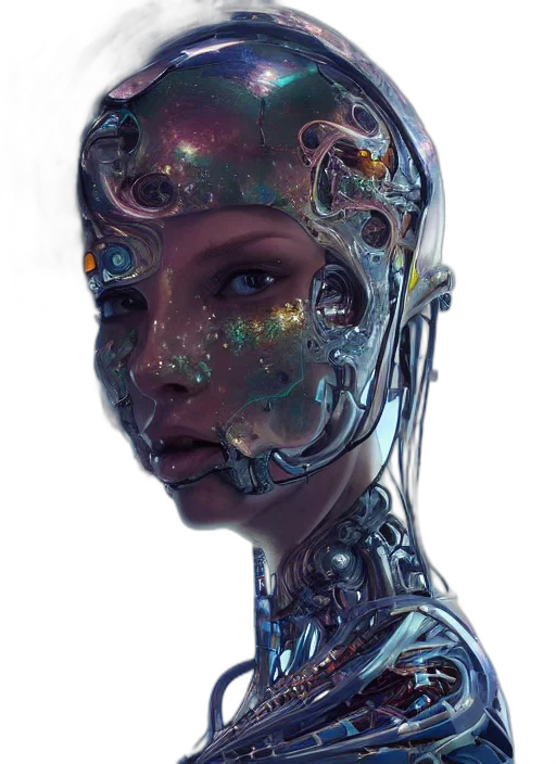 robot, face, mask, dress transparent PNG cut-out