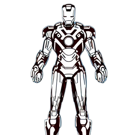 robot, comic book art, concept art, 3d render, cartoon, detailed, blueprint, iron transparent PNG cut-out