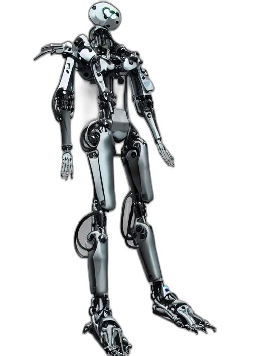 robot, staff, cyberpunk, concept art transparent PNG cut-out