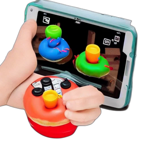weapon, 3d render, handheld, donut, console transparent PNG cut-out
