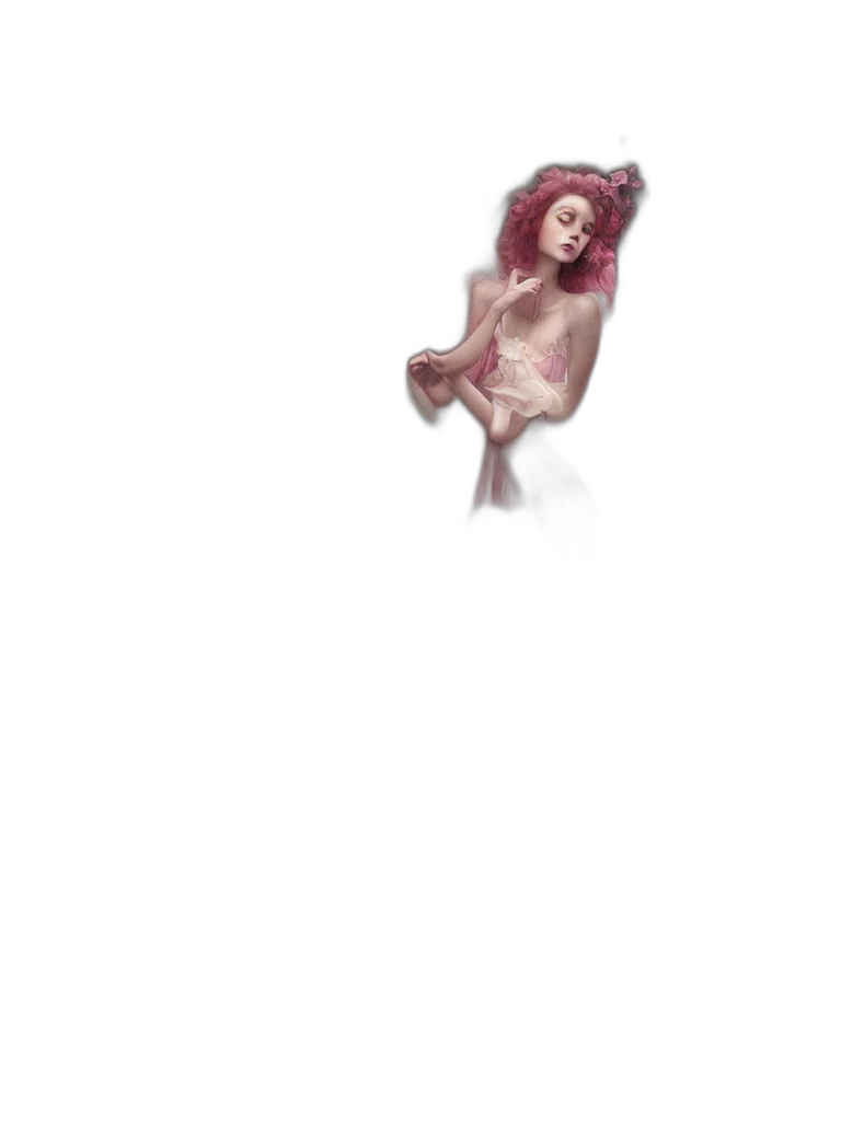 creature, dress, hair, animal, pixel art, concept art, 3d render, photorealistic transparent PNG cut-out