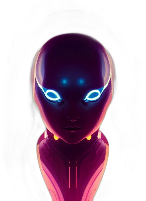 robot, face, mask, creature transparent PNG cut-out