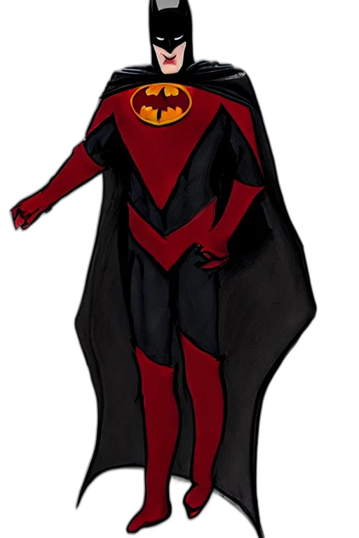 comic book art, concept art, cartoon, pixel art, dark, red, vampire, batman transparent PNG cut-out