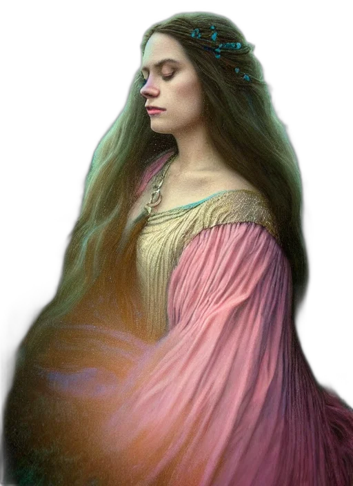 dress, hair, crown, jewelry transparent PNG cut-out