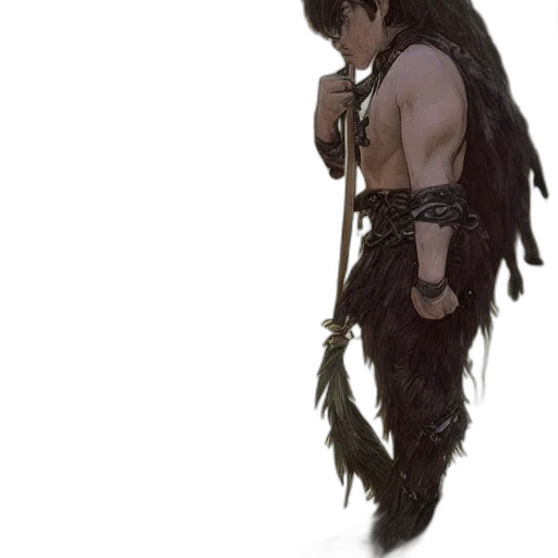 hair, weapon, sword, staff, fantasy art, concept art, photorealistic, pixel art transparent PNG cut-out