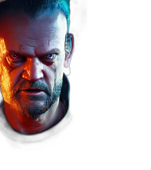 face, mask, robot, 3d render, photorealistic, concept art, cyberpunk, charismatic transparent PNG cut-out