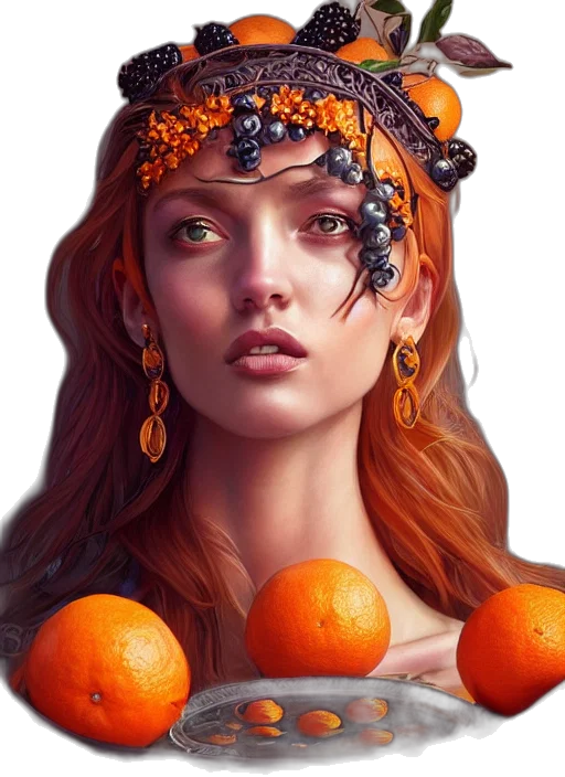 crown, jewelry, face, fantasy art transparent PNG cut-out