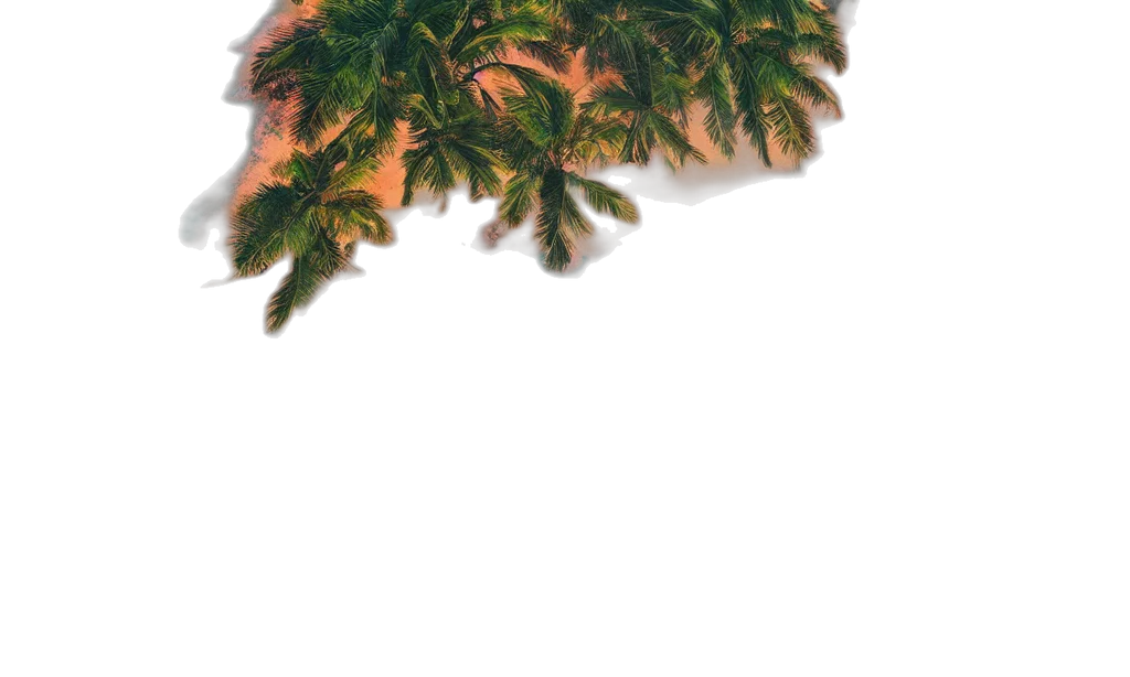 tree, hair, crown, hat, photorealistic, 3d render, vaporwave, concept art transparent PNG cut-out