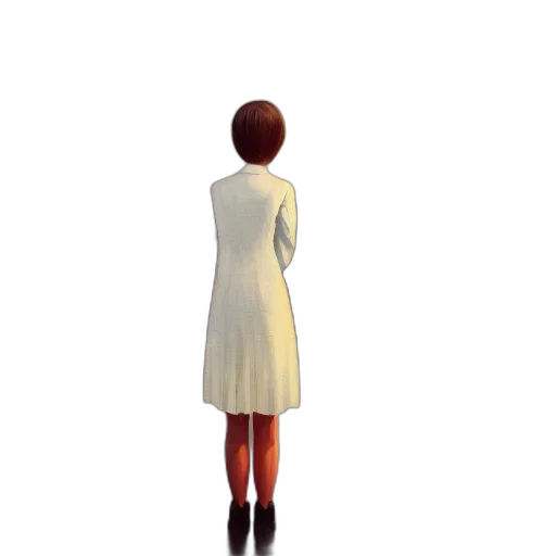 dress, staff, robot, jacket, 3d render, concept art, pixel art, photorealistic transparent PNG cut-out