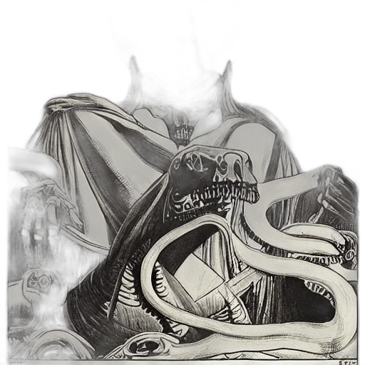 dragon, mask, creature, jacket transparent PNG cut-out