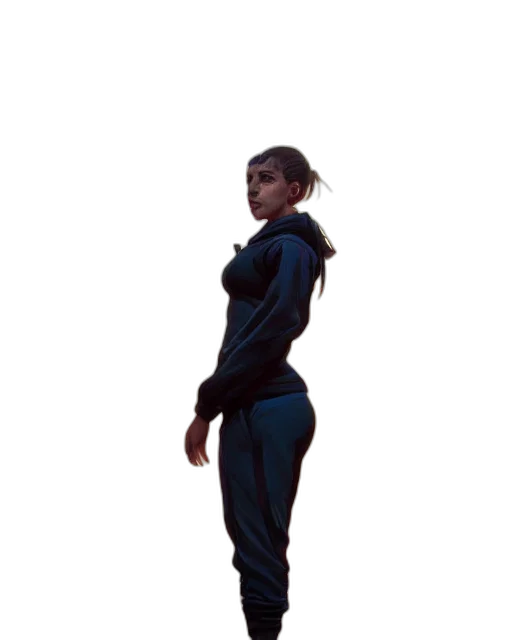 jacket, staff, dress, creature transparent PNG cut-out