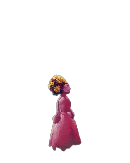dress, flower, crown, jewelry transparent PNG cut-out