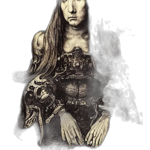 face, mask, dress, fantasy art transparent PNG cut-out
