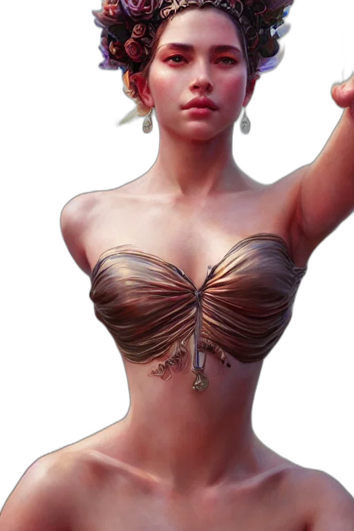 jewelry, dress, crown, concept art, fantasy art, 3d render, photorealistic, golden transparent PNG cut-out