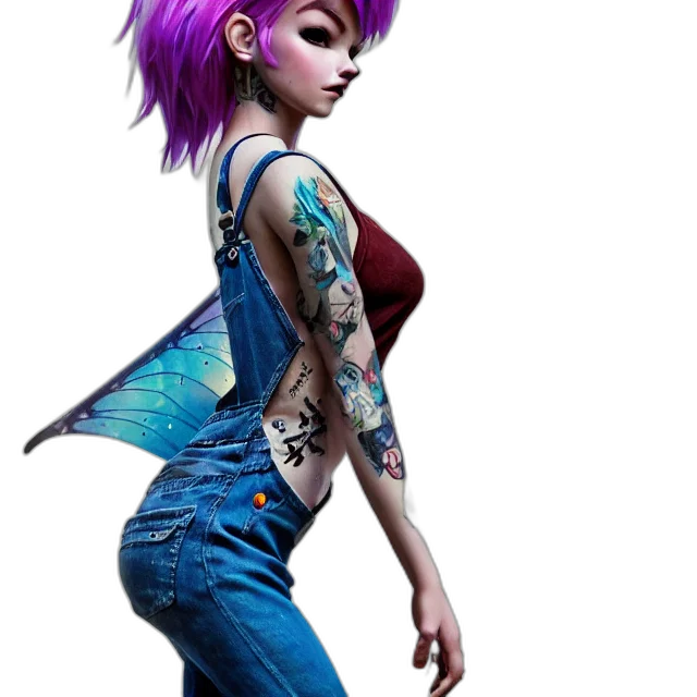 dress, jacket, robot, concept art, cyberpunk, fantasy art, photorealistic, neon transparent PNG cut-out