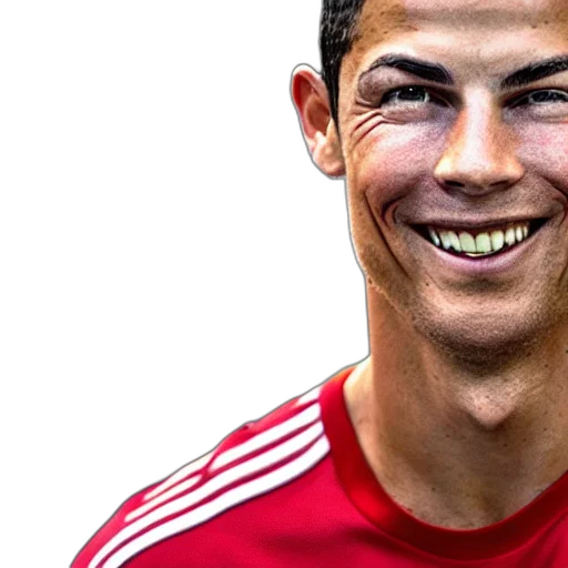 face, mask, animal, photorealistic, christiano, ronaldo, smiling, portrait transparent PNG cut-out