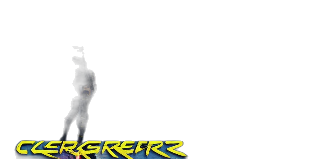creature, staff, 3d render, cyberpunk transparent PNG cut-out