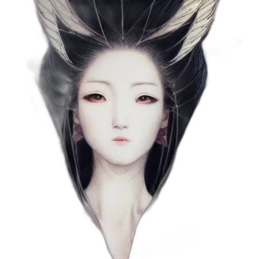 mask, face, hair, crown, fantasy art, photorealistic, concept art, anime transparent PNG cut-out