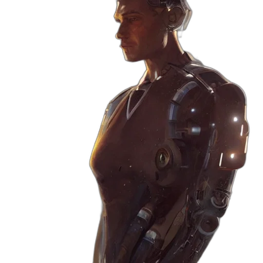 robot, dress, jacket, face transparent PNG cut-out