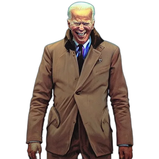 jacket, staff, face, creature transparent PNG cut-out