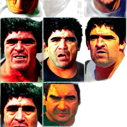 face, mask, photorealistic, 3d render, pixel art, comic book art, maradona, photograph transparent PNG cut-out