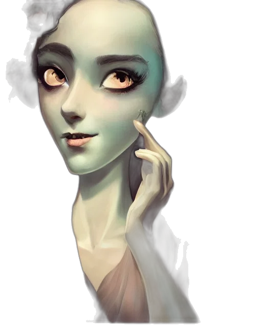 face, mask, robot, creature, fantasy art, concept art, watercolor, photorealistic transparent PNG cut-out