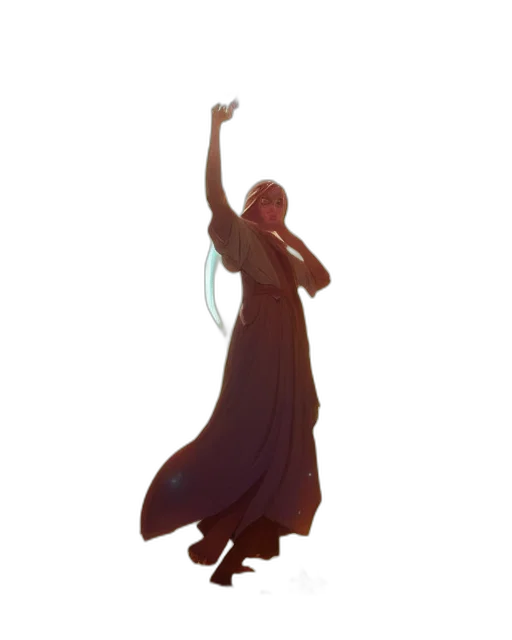 dress, staff, sword, weapon transparent PNG cut-out
