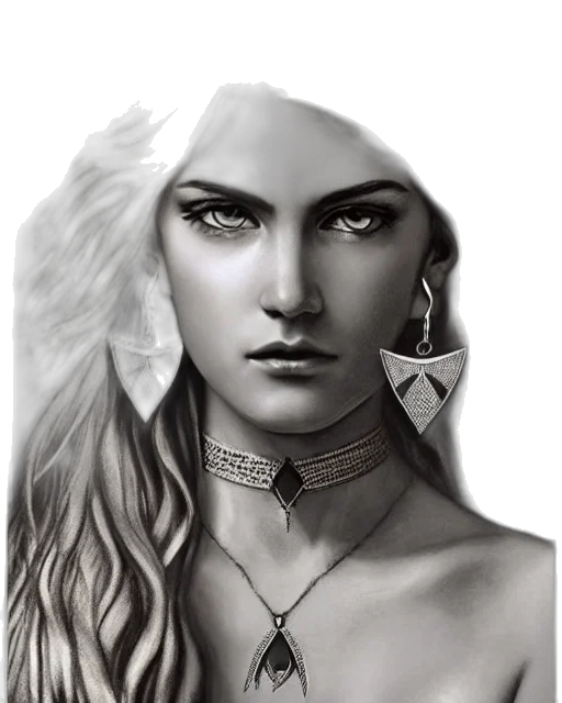 jewelry, face, crown, dragon, fantasy art, photorealistic, concept art, pencil sketch transparent PNG cut-out