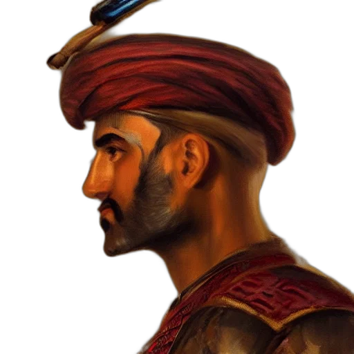 face, crown, staff, sword, oil painting, fantasy art, photorealistic, concept art transparent PNG cut-out