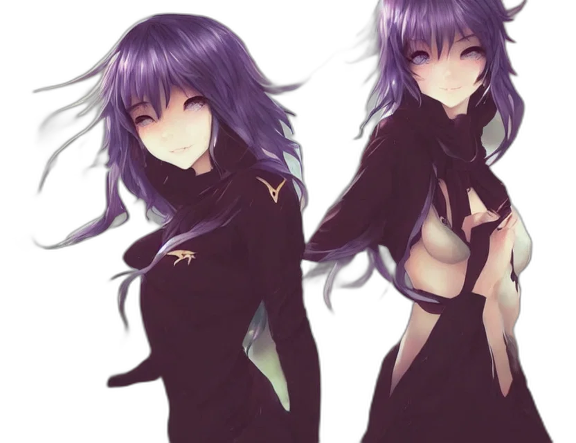 dress, jacket, anime, concept art transparent PNG cut-out