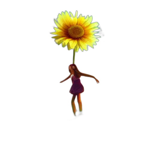 flower, umbrella, staff, crown, 3d render, pixel art, photorealistic, concept art transparent PNG cut-out