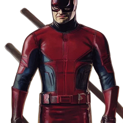 mask, staff, jacket, comic book art transparent PNG cut-out