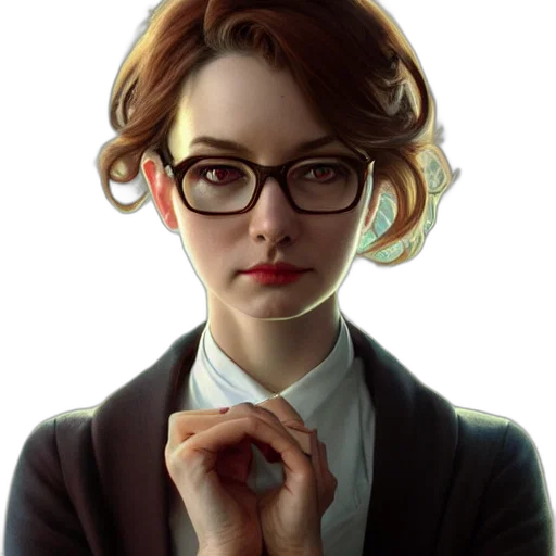 staff, face, jacket, dress, concept art, photorealistic, fantasy art, comic book art transparent PNG cut-out
