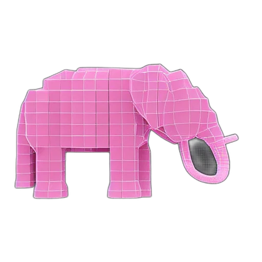 animal, 3d render, vaporwave, pastel transparent PNG cut-out