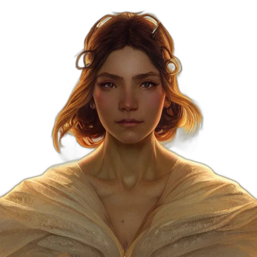 face, dress, crown, mask, concept art, fantasy art, photorealistic, oil painting transparent PNG cut-out