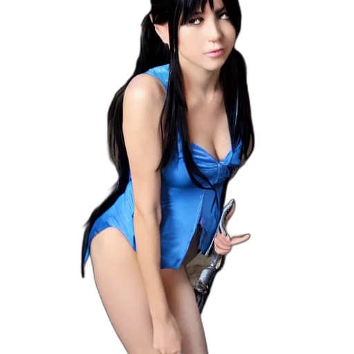 dress, robot, staff, weapon transparent PNG cut-out