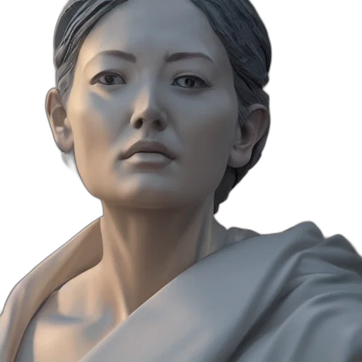 face, staff, crown, 3d render, photorealistic, concept art, fantasy art, portrait transparent PNG cut-out