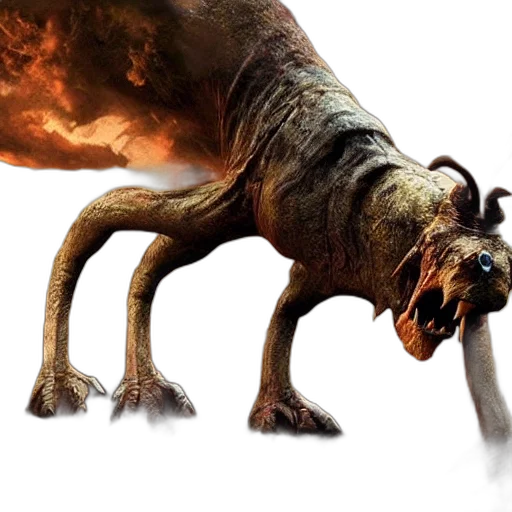 creature, dragon, animal, staff transparent PNG cut-out