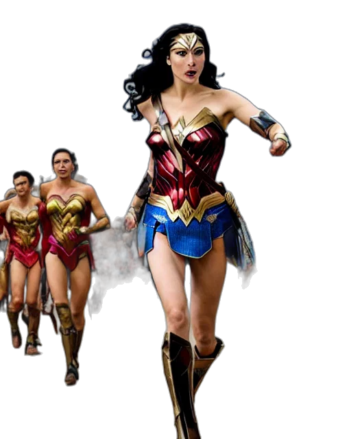 comic book art, concept art, fantasy art, 3d render, gal, gadot, wonder, woman transparent PNG cut-out
