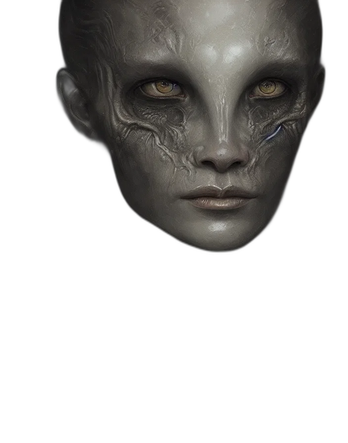 mask, face, creature, robot, concept art, fantasy art, photorealistic, 3d render transparent PNG cut-out