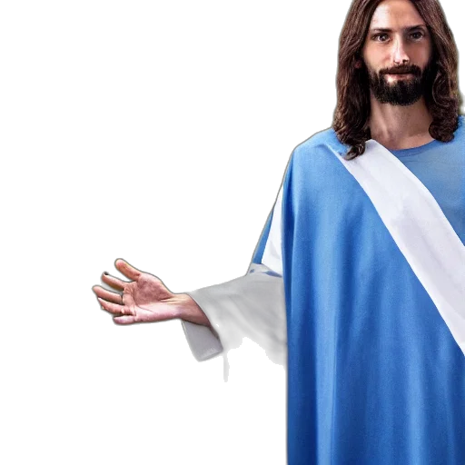dress, sword, 3d render, jesus, knight, blue, shield, sworn transparent PNG cut-out