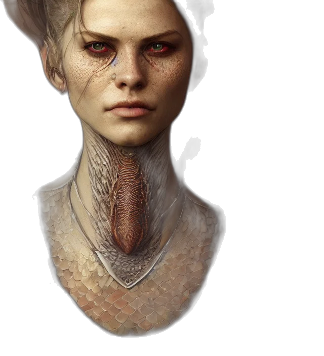 creature, face, dragon, staff, concept art, fantasy art, photorealistic, 3d render transparent PNG cut-out