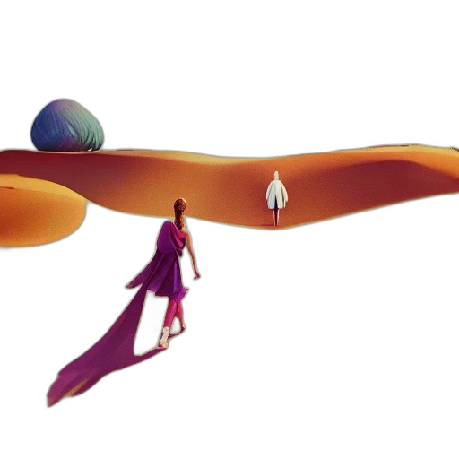 umbrella, sword, staff, concept art, 3d render, fantasy art, outer space, fog transparent PNG cut-out