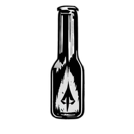 bottle, sword, weapon, jacket, pixel art, magic, potion, iconography transparent PNG cut-out
