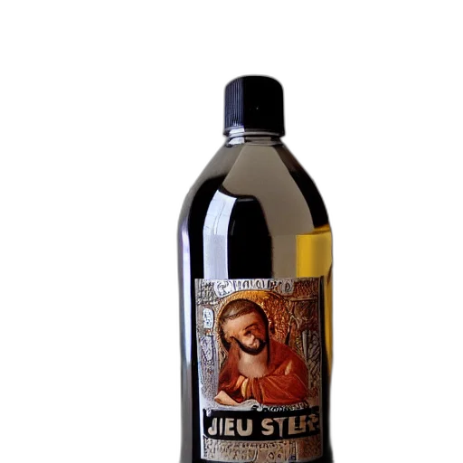 bottle, 3d render, jesus, tears, bottled, water transparent PNG cut-out