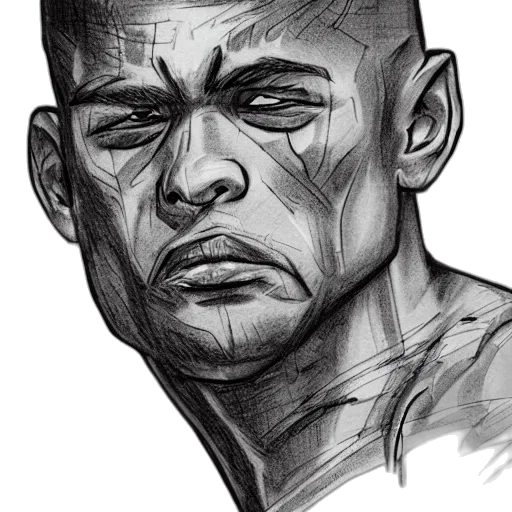 face, comic book art, concept art, photorealistic transparent PNG cut-out