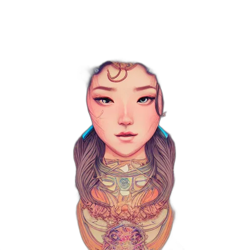 mask, face, jewelry, crown, fantasy art, pixel art, concept art, watercolor transparent PNG cut-out