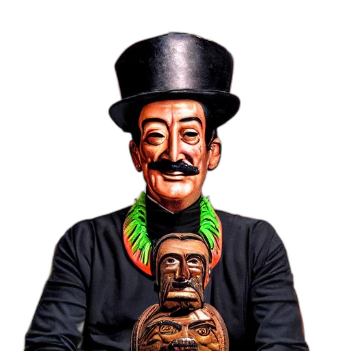 mask, staff, face, hat transparent PNG cut-out