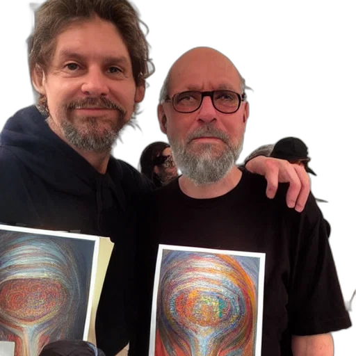 painters, alex, grey, together transparent PNG cut-out